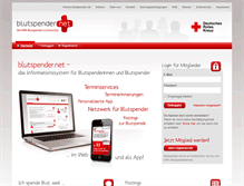 Tablet Screenshot of blutspender.net